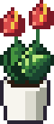 Pixel art drawing: Flamingo flower