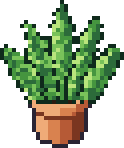 Pixel art drawing: Foxtail fern