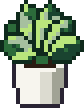 Pixel art drawing: Calathea