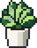 Pixel art drawing: Calathea
