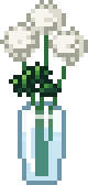 Pikselowy rysunek: Chryzantemy