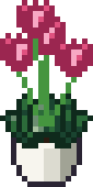 Pixel art drawing: Cyclamen