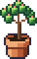 Pixel art drawing: Jade plant