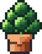 Pikselowy rysunek: Peperomia