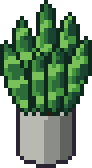 Pixel art drawing: Snake plant