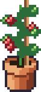 Pixel art drawing: Cherry tomato