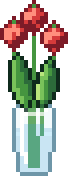 Pixel art drawing: Tulips
